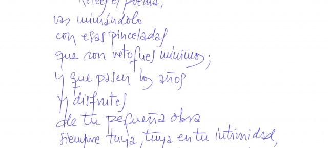 Viajero con pequeño cuadro, por David Pujante