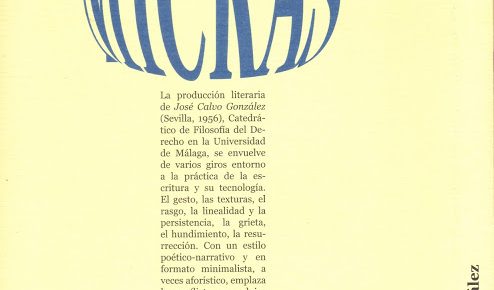 La escritura del pensamiento - MICRAS de José Calvo González, por Damaso Javier Vicente Blanco